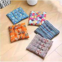 Car Seat Cushion with Straps, Thickened Cushion, Student Office Tatami Bench Futon, Winter Butt Cushion, Cotton and Linen