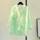 Extra large size 2-300Jin [Jin equals 0.5 kg] women's summer thin loose breathable design sunscreen jacket