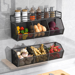 Onion, Ginger, and Garlic Storage Box, Kitchen Essentials, Multi-Layer Wall-Mounted Utensils, Vegetable Storage Rack, Spice Rack, Stove Storage Shelf