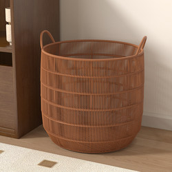High-End, Light Luxury Laundry Basket for Home Use, Imitation Rattan Woven Basket, Dirty Clothes Storage Basket, Waterproof Bathroom Laundry Basket