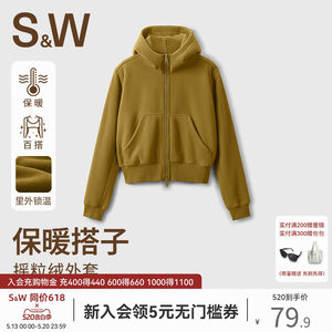 
SW Suwei autumn and winter sports coat women's outdoor warm short long-sleeved yoga wear running fitness cycling wear