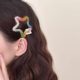 Colorful braided plush star hair clip for women's forehead side bangs clip headdress broken hair bb clip five-pointed star hair card
