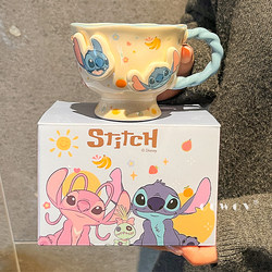 Disney Stitch Ceramic Coffee Mug Breakfast Cup Home Drinking Cup Couple Water Cup Girl Birthday Gift
