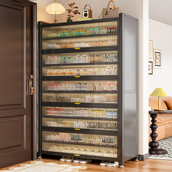 Steel Shoe Cabinet for Home Use, Wall-Mounted Integrated Multi-Layer Storage Cabinet, Large Capacity Indoor Entryway Dust-Proof Shoe Rack