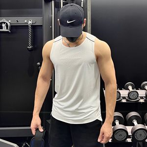 
Quick-drying sweat-absorbing vest men's sports fitness clothing sleeveless T-shirt stretch breathable running vest training breathable top