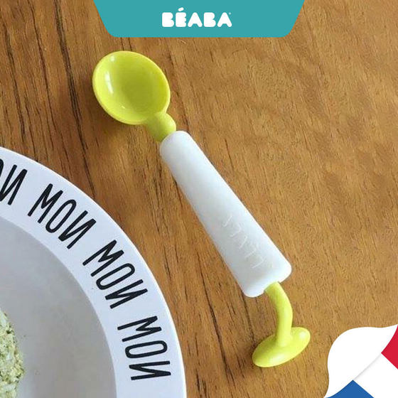 [Damaged packaging] beaba fork and spoon eating spoon storage box crisper box children's baby tableware original from France