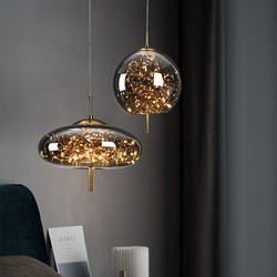 New Light Luxury Starry Chandelier Bar Counter Long Line Dining Room Lamp Art Designer Bedroom Bedside Dimmable Pendant Light