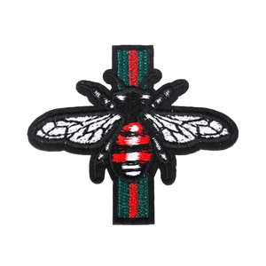 
Rhinestone bee embroidered cloth patch insect clothes pants patch down jacket hole repair DIY decorative patch