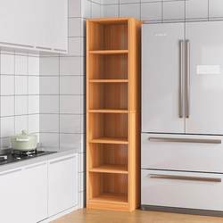 Solid Wood Color Corner Bookshelf Floor-Standing Storage Rack Narrow Gap Cabinet Children's Home Storage Cabinet Living Room Simple Bookcase