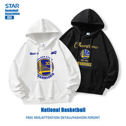 Warriors Curry Style Basketball Jersey Hoodie Men's American Jersey Set Jacket Youth Long-Sleeve Clothing