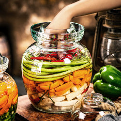 Thickened Pickle Jar, Glass Sealed Container, Household Food-Grade Pickle Jar, Pickled Vegetable Jar, Sichuan Pickle Jar