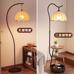 Medieval-Style Floor Lamp Next to the Sofa in the Living Room 2026 New Retro Bedroom Bedside Table Integrated Atmosphere Lamp