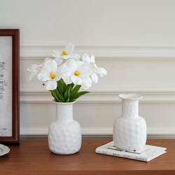 Nordic simple white vase ceramic living room flower arrangement