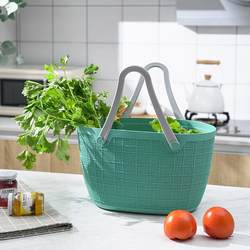Japanese Genuine Multifunctional Portable Plastic Tote Basket for Home Use, Shopping Basket, Outdoor Picking and Picnic Basket