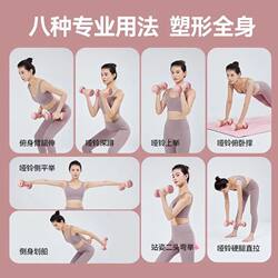 Dumbbells for Women, Home Fitness Equipment, Slimming Belly Barbells, Kettlebells, Small Dumbbells for Children and Teenagers, 2kg Pair