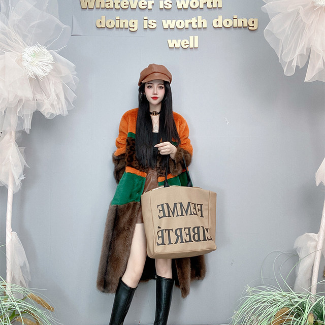 Winter Temperament Ladies Fur Imitation Warm Mink Jacket  Stand-up Collar Thick Coat Mid-length Imitation Fur Jacket Women All-match Coat main image 0