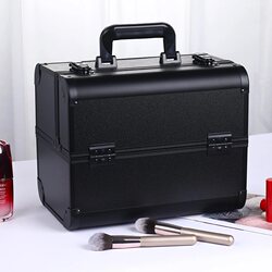 Hongbei Makeup Box for Women, Large Capacity, Portable, Multi-Layer Cosmetics, Nail Art, Tattoo and Embroidery Tool Box with Lock