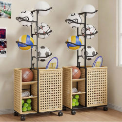 Basketball Storage Rack, Household Indoor Floor-Standing Multi-Layer Storage Rack, Football and Volleyball Storage Rack, Sports Equipment Storage Rack