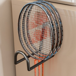 Badminton Racket Storage Rack, Wall-Mounted, No Drilling Required, Dedicated Display Rack for Home Badminton Courts, Tennis Racket Rack, Placement Rack