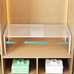 Expandable Wardrobe Shelf Dividers for Clothes, Transforming Wardrobe Partitions, Pull-Out Dividers, Storage Racks