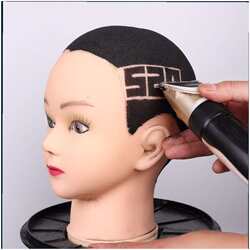 Carving Head Model for Learning Hair Styling, Real-Life Hairdressing Mannequin Head, Realistic Practice Tool, Hair Strand Model Head
