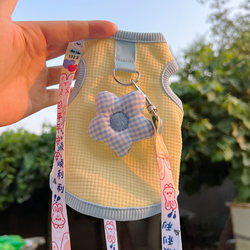 Cat and Dog Clothes for Spring, Autumn, and Summer, Pet Clothing for British Shorthair Blue Cats, Anti-Shedding, Breathable, Suitable for Kittens and Dogs, Can Be Used with a Leash, Teddy Vest