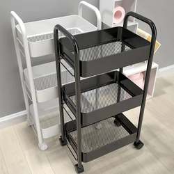 Trolley Storage Rack Floor-Standing Kitchen Bathroom Mobile Snack Toilet Multi-Layer Bedroom Bedside Storage Rack