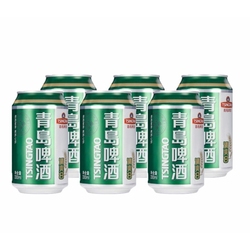 【9.9元6瓶】青岛啤酒清爽8°330ml*6罐