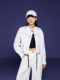 Tuogu white workwear short jacket for women spring 2025 new fashionable short windbreaker sports jacket top C50718
