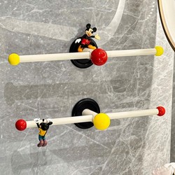 Dopamine Towel Rack Bathroom No-Drill Towel Hanging Rod Bathroom Wall-Mounted Storage Rack Bath Towel Storage Shelf