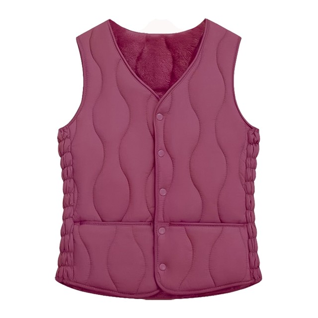 New warm women's vest, mother's vest, autumn and winter inner vest, velvet and cotton vest, popular for outer wear