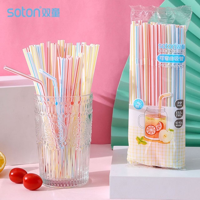 100 pieces of rainbow straws