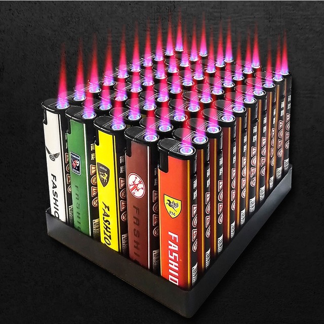 Wholesale price 50 pieces of windproof lighters for home use, convenience stores, supermarkets, explosion-proof, cheap and lucky