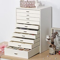 Large-Capacity Multi-Layer Jewelry Box, Ten-Layer European-Style Princess Jewelry Box, Storage Box, Jewelry Cabinet, Gift for Women