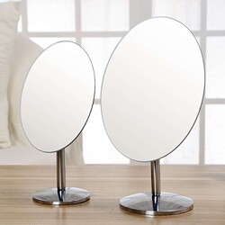 Oval High-Definition Mirror, Makeup Mirror, Desktop Vanity Mirror, Large Mirror, Dormitory Mirror, Foldable Portable Beauty Mirror