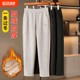 Middle-aged and elderly women's woolen pants spring and autumn mother's and elderly pants large size 60-year-old grandma pants autumn and winter plus velvet black