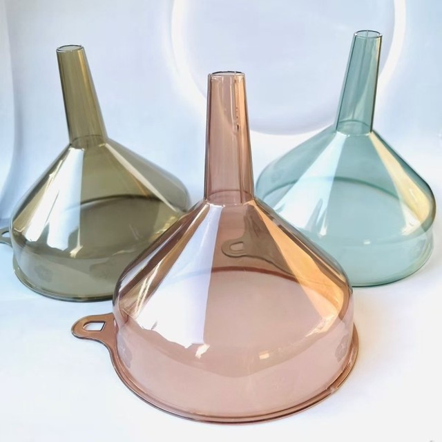 Large wide-mouth plastic funnel
