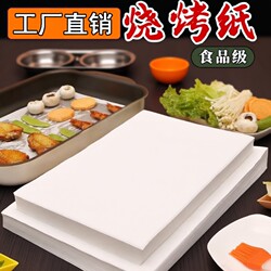 Baking Silicone Paper Food-Grade Oil-Absorbing Paper Rectangular Oven Baking Tray Paper Liner Paper for Grilling Food Barbecue Paper