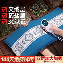 Electric Heating Salt Bag with Coarse Sea Salt for Hot Compress, Warming Device for the Uterus, Moxibustion Hot Compress, Therapy Belt, Mugwort Electric Heating Pad
