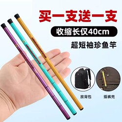 Portable Small Fishing Rod, Mini Hand Rod, Ultra-Light Stream Rod, Shrimp Fishing Rod, Children's Fishing Rod, Small Fish Fishing Set, Short-Section Fishing Rod