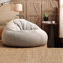 Lazy Sofa Bean Bag for Bedroom Balcony Storage, Can Be Used for Lying Down, Tatami Inner Cushion, Backrest Cover, Green and Blue