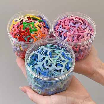 Five-pointed star hair clip for girls and children's baby hair card colorful dopamine small clip headdress broken hair bangs card