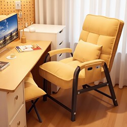 Lazy Sofa Chair Dormitory College Student Computer Chair Single Reclining Sofa Chair Home Use Long-Sitting Office Chair with Backrest