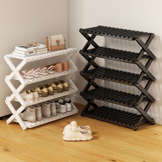 Folding shoe rack multi-layer household doorway indoor installation-free rental house dormitory small shoe cabinet storage artifact saves space