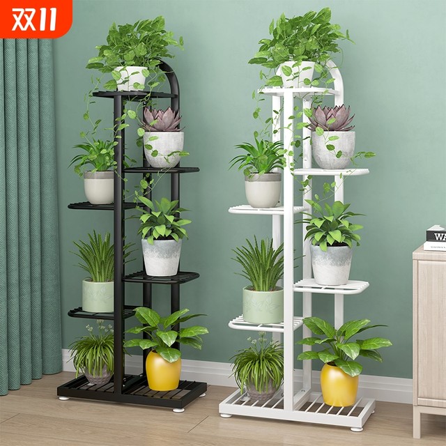 Living room floor-standing flower rack load-bearing multi-layer balcony storage rack iron flower pot rack 2024 new plant rack
