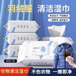 Down Jacket Cleaning Wipes, No-Rinse Magic Cleaner for Removing Oil Stains and Clothing Stains, Dry Cleaning for Clothes