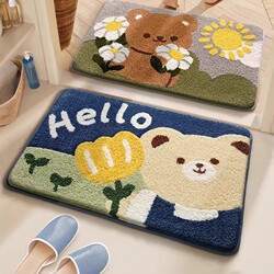Non-Slip Bathroom Mat, Absorbent Foot Mat for Home Use, Thickened Entrance Mat for Bathroom Doorway