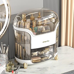 Light Luxury Cosmetics Storage Box, Dust-Proof Desktop Dressing Table, Household Lipstick Organizer, Skin Care Product Storage Rack