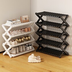Foldable Shoe Rack, Multi-Layer, for Home Use, Indoor, No Installation Needed, Dormitory Small Shoe Cabinet, Storage Solution, Simple Bedroom Entryway