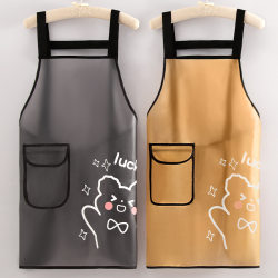 Waterproof and Oil-Proof Apron for Women, Tpu Kitchen Apron for Men and Women, Work Clothes, Household, No-Wash, Translucent, Stain-Resistant, Catering